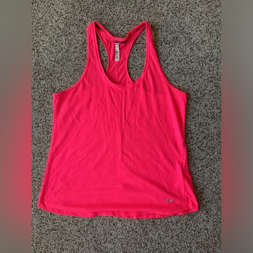 EUC Under Armour Heatgear Tank—XL—Pink.